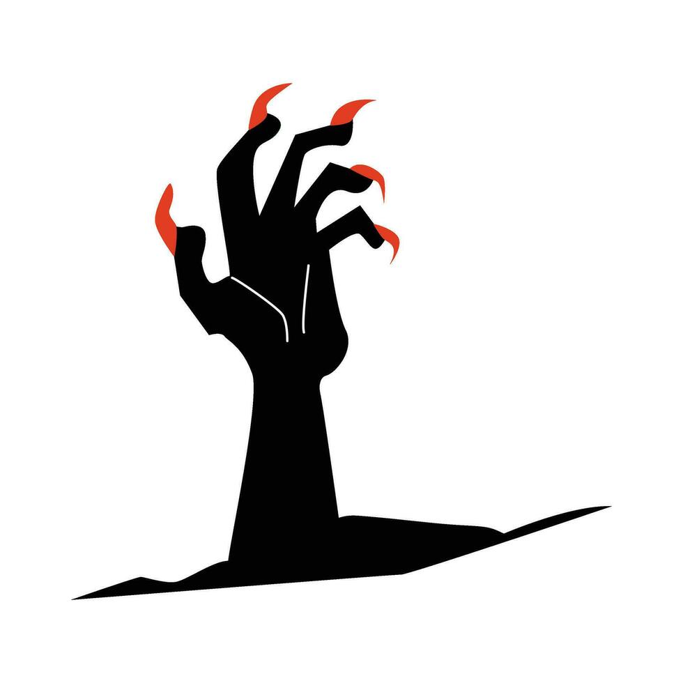 Horror hand rising illustration vector