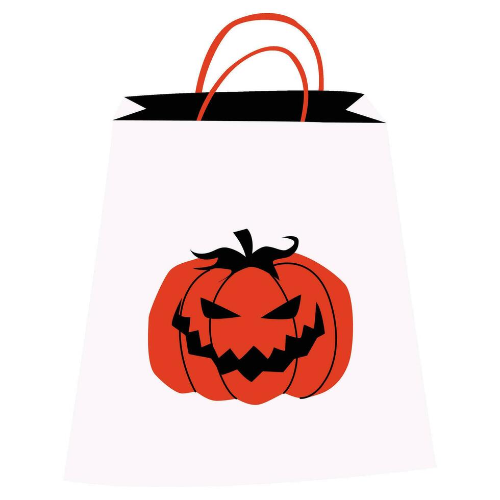 Halloween bag illustration vector