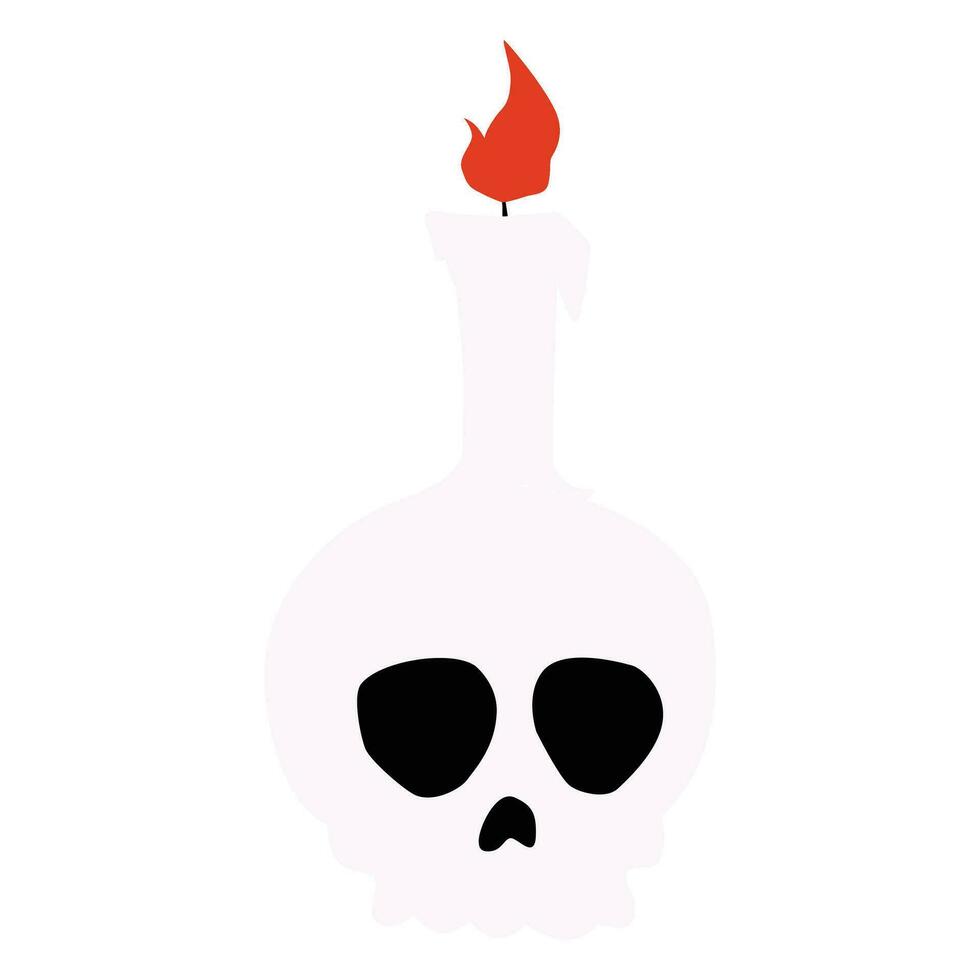 Skull candle illustration vector