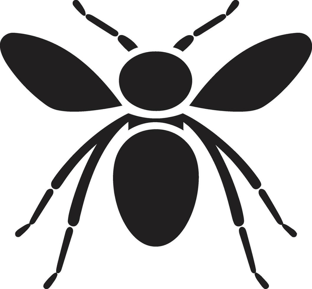Majestic Black Ant Emblem A Timeless Vector Design Black Vector Ant Logo Artistry in Simplicity