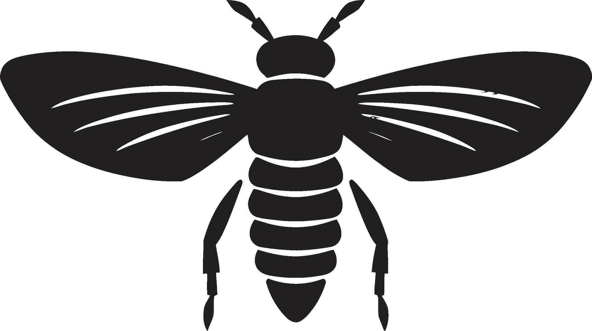 The Melodic Chorus Black Vector Cicada Logo Elegant Natures Song Black