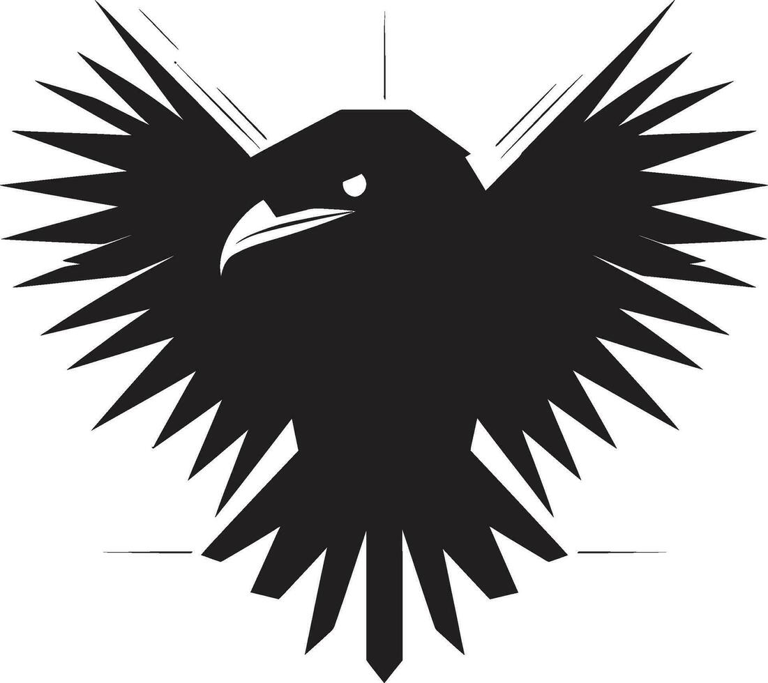 Stylish Raven Icon of Distinction Vintage Black Raven Vector