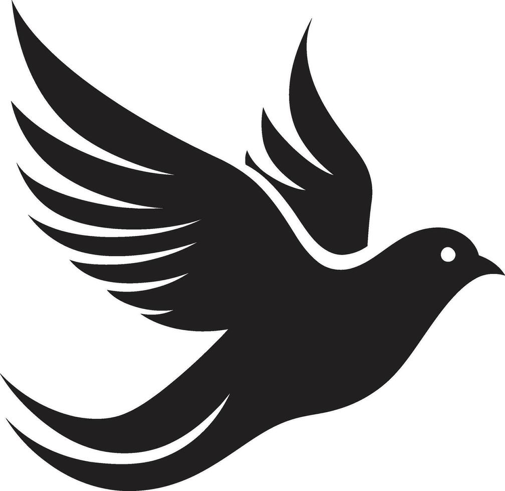 Elegant Black Dove Vector Logo A Timeless Classic Modern Black Dove Vector Logo A Stylish and Contemporary Choice