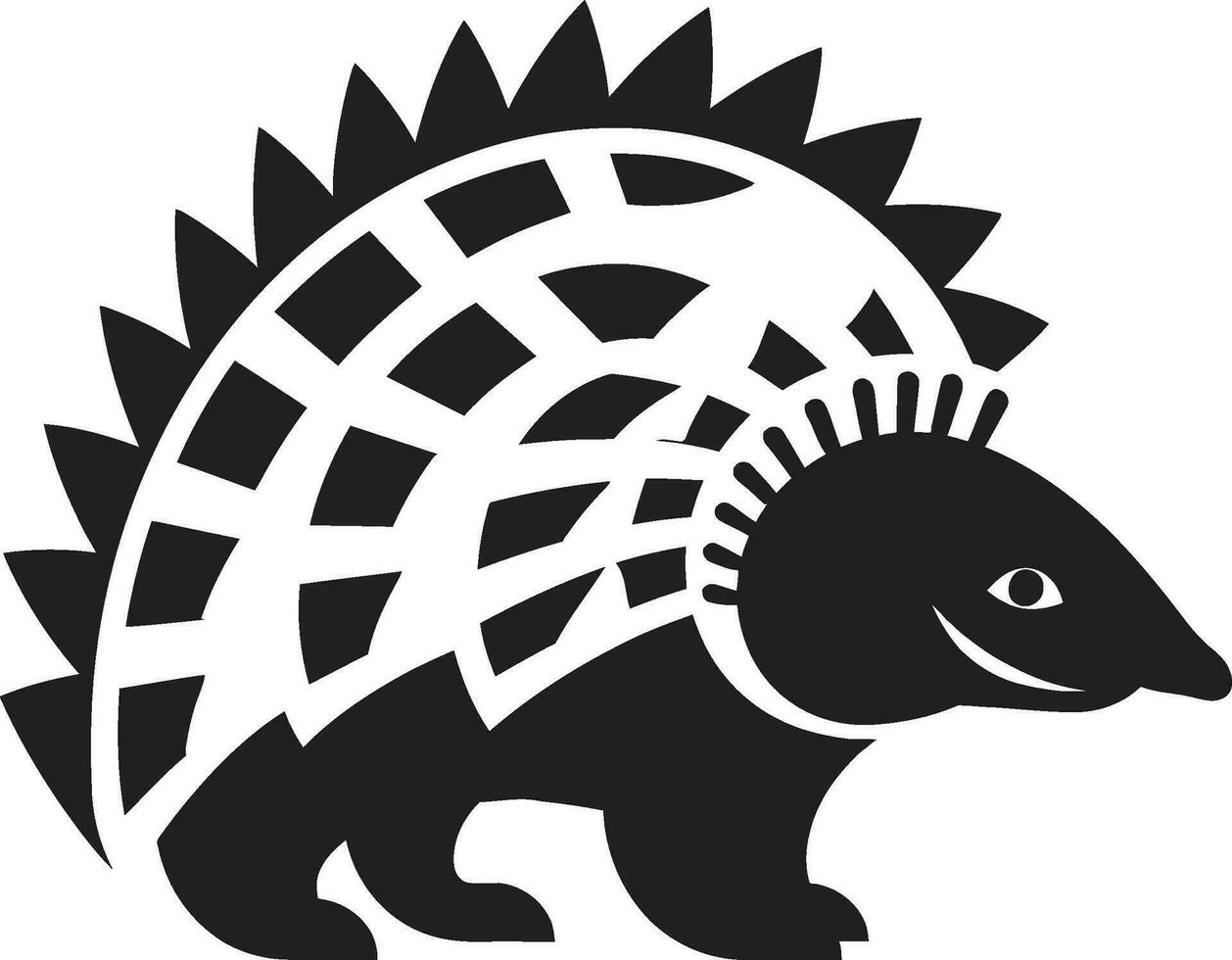 Sleek Silhouette Black Armadillo Icon Mysterious Armadillo in Black A Masterpiece vector