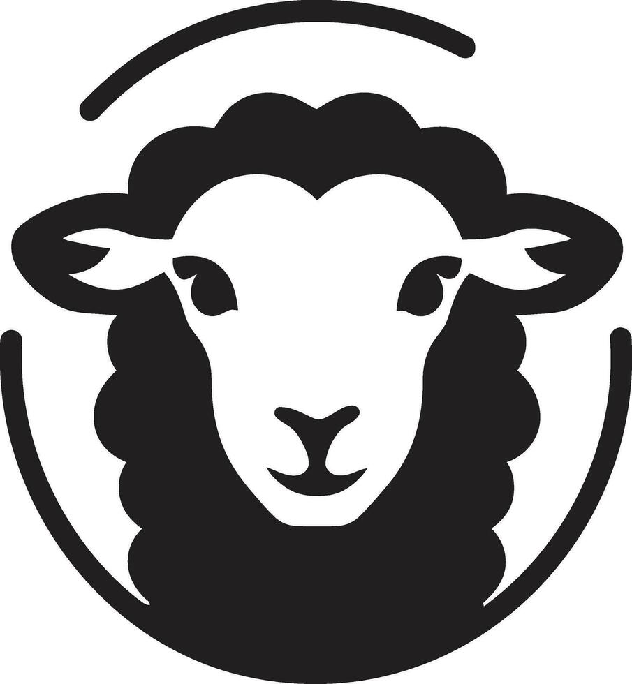 Majestic Midnight Silhouette Woolly Excellence Vector Elegance Black Flock Symbol