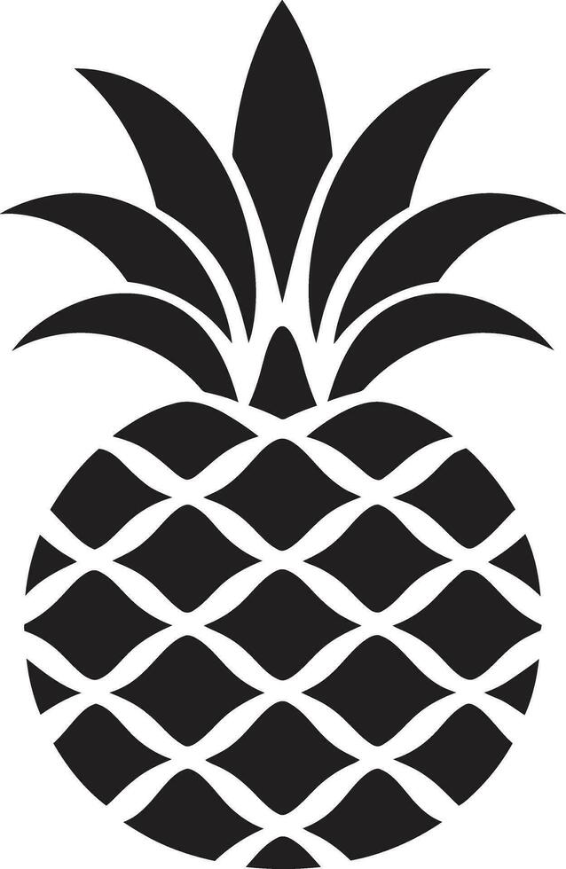 Modern Pineapple Mark Abstract Noir Pineapple vector