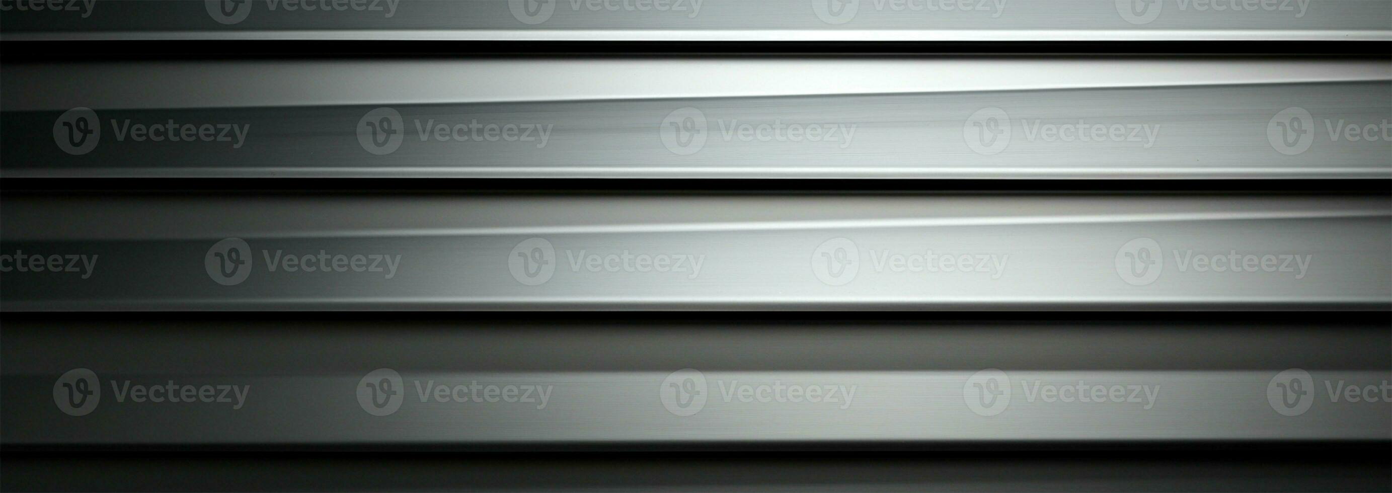 Panoramic metal texture, steel silver background - AI generated image photo