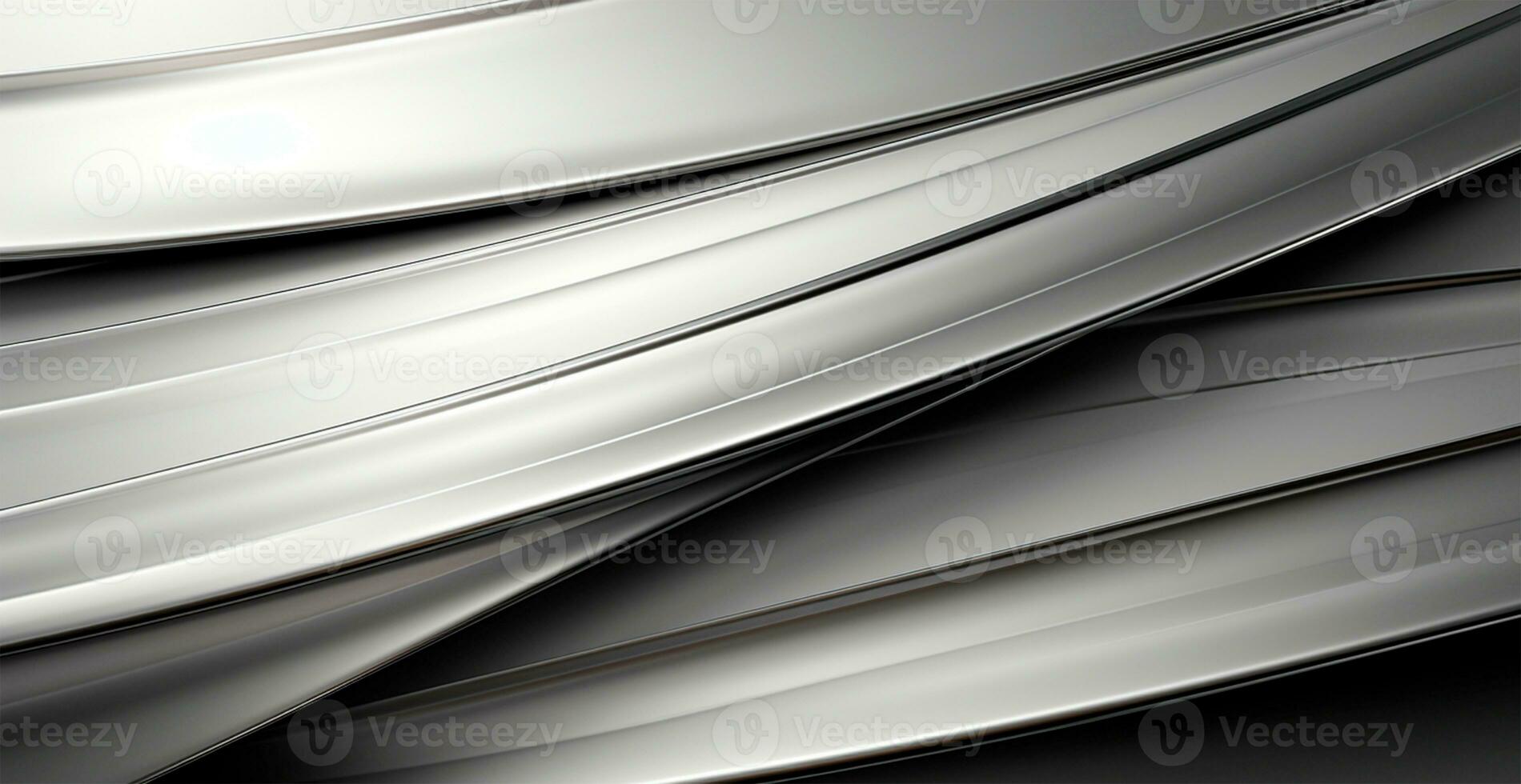 Panoramic metal texture, steel silver background - AI generated image photo