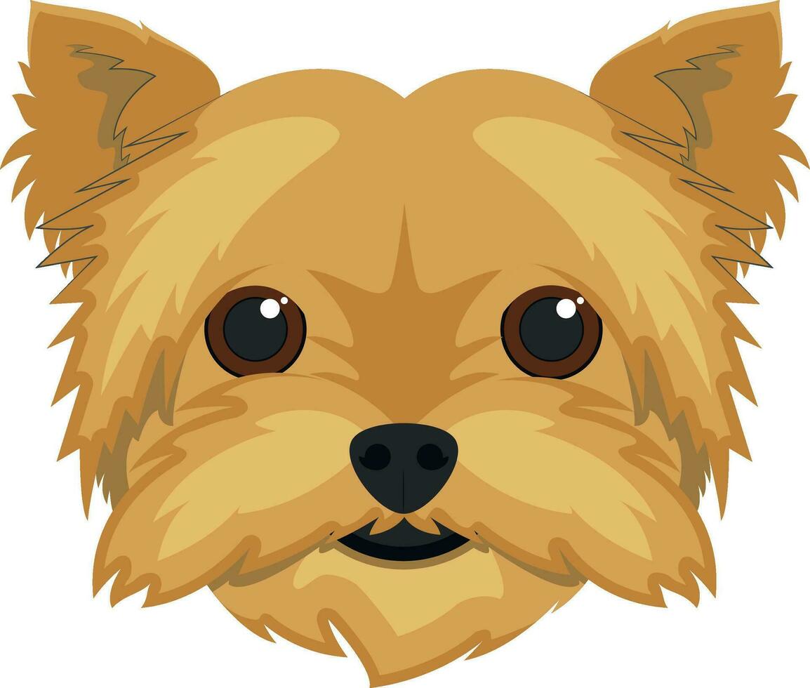 Yorkshire terrier perro aislado en blanco antecedentes vector ilustración