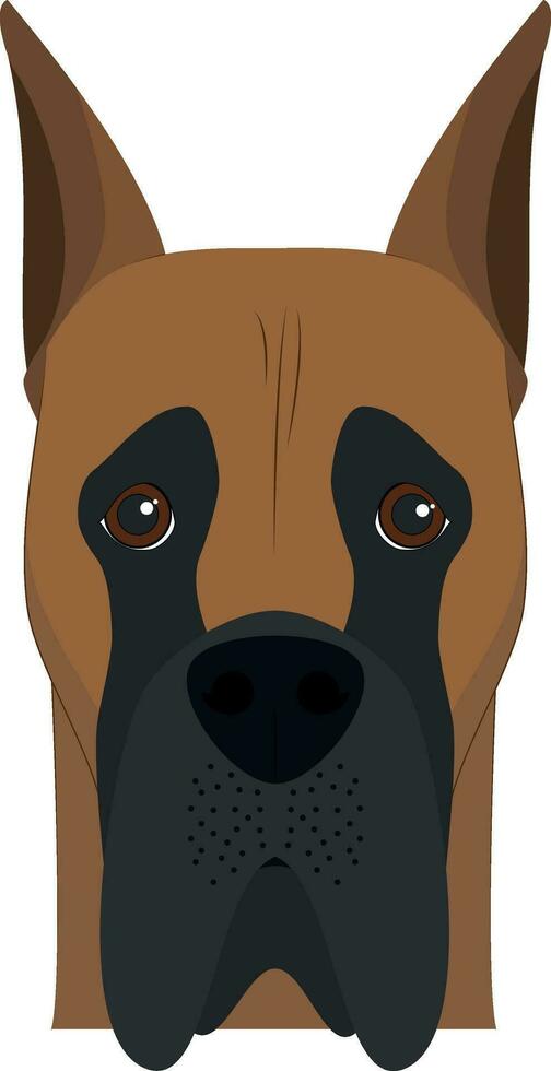 genial danés perro aislado en blanco antecedentes vector ilustración