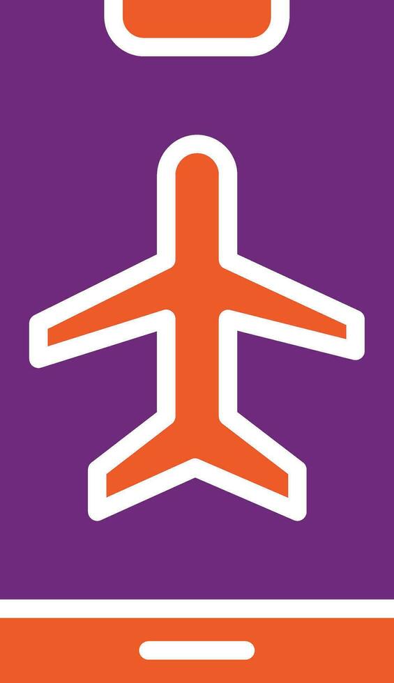 ilustración de diseño de icono de vector de modo avión