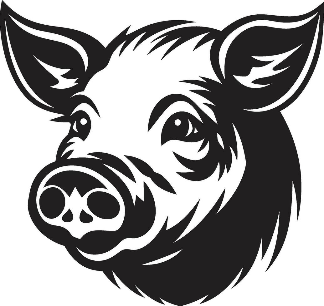 resumen cerdito emblema geométrico cerdo diseño vector