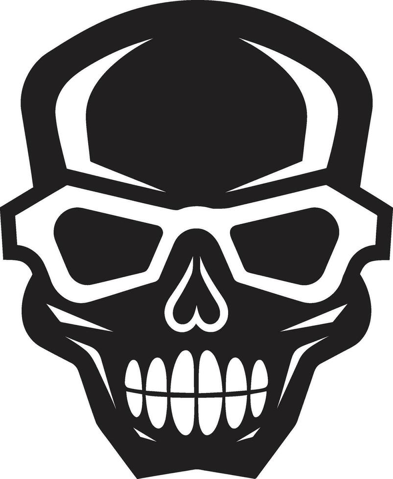 Elegance in Rebellion Funky Monochrome Skull Art Groovy Charm Monochromatic Skullhead Magic vector