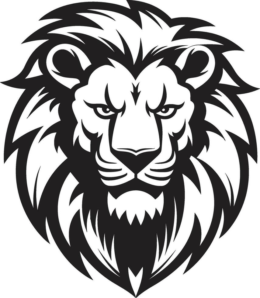Roaring Power Black Lion Logo   A Symbol of Strength and Authority Savage Beauty Black Vector Lion Icon   The Epitome of Fierceness