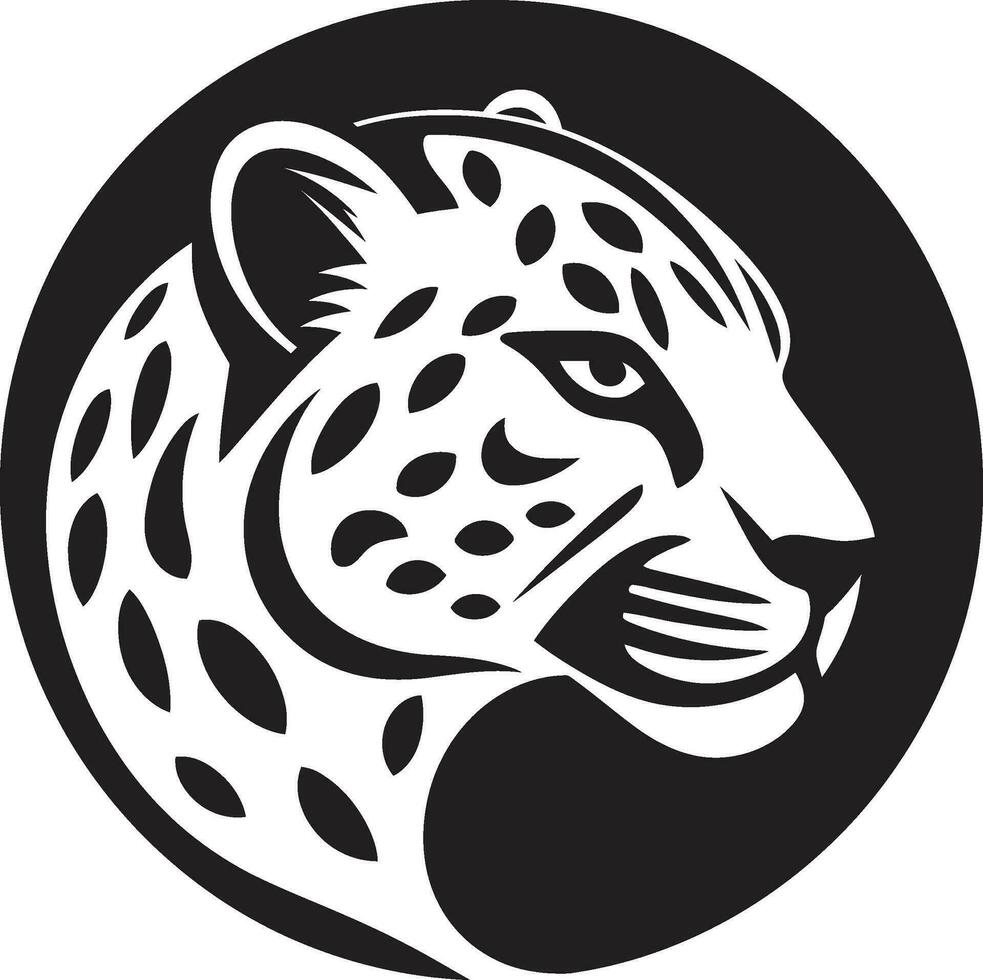 mínimo leopardo elegancia en vector Arte resumen sprinter símbolo de oscuridad