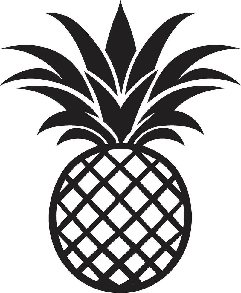Minimalistic Pineapple Icon Stylish Pineapple Symbolism vector