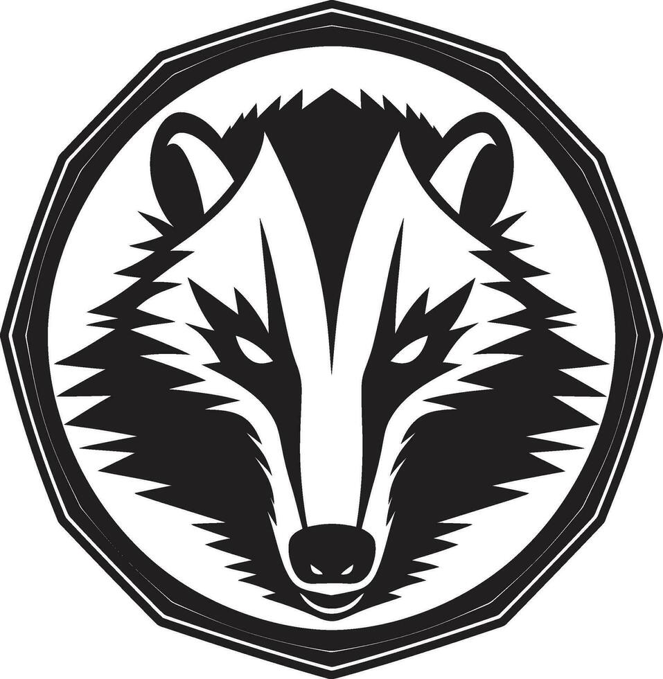 Badger Clan Insignia Badger Crowned Symbol vector