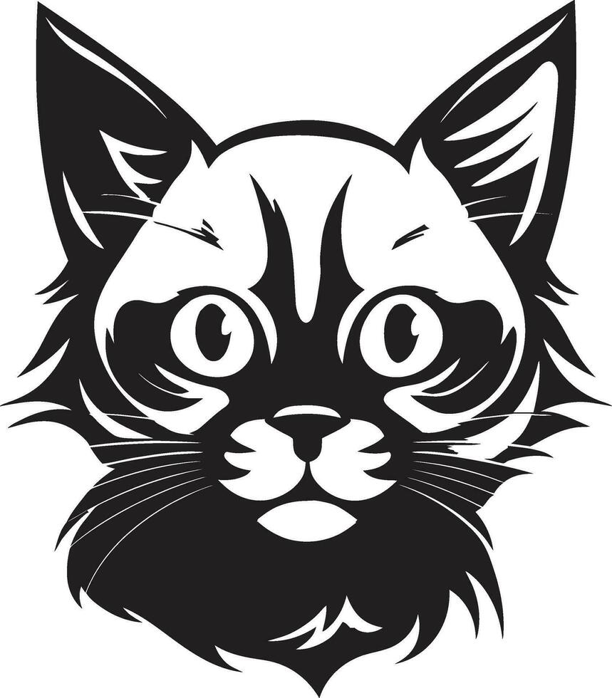 Pouncing Black Panther Whisker and Paw Prints vector