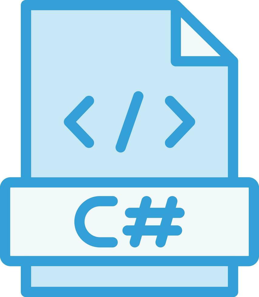 C sharp Vector Icon Design Illustration
