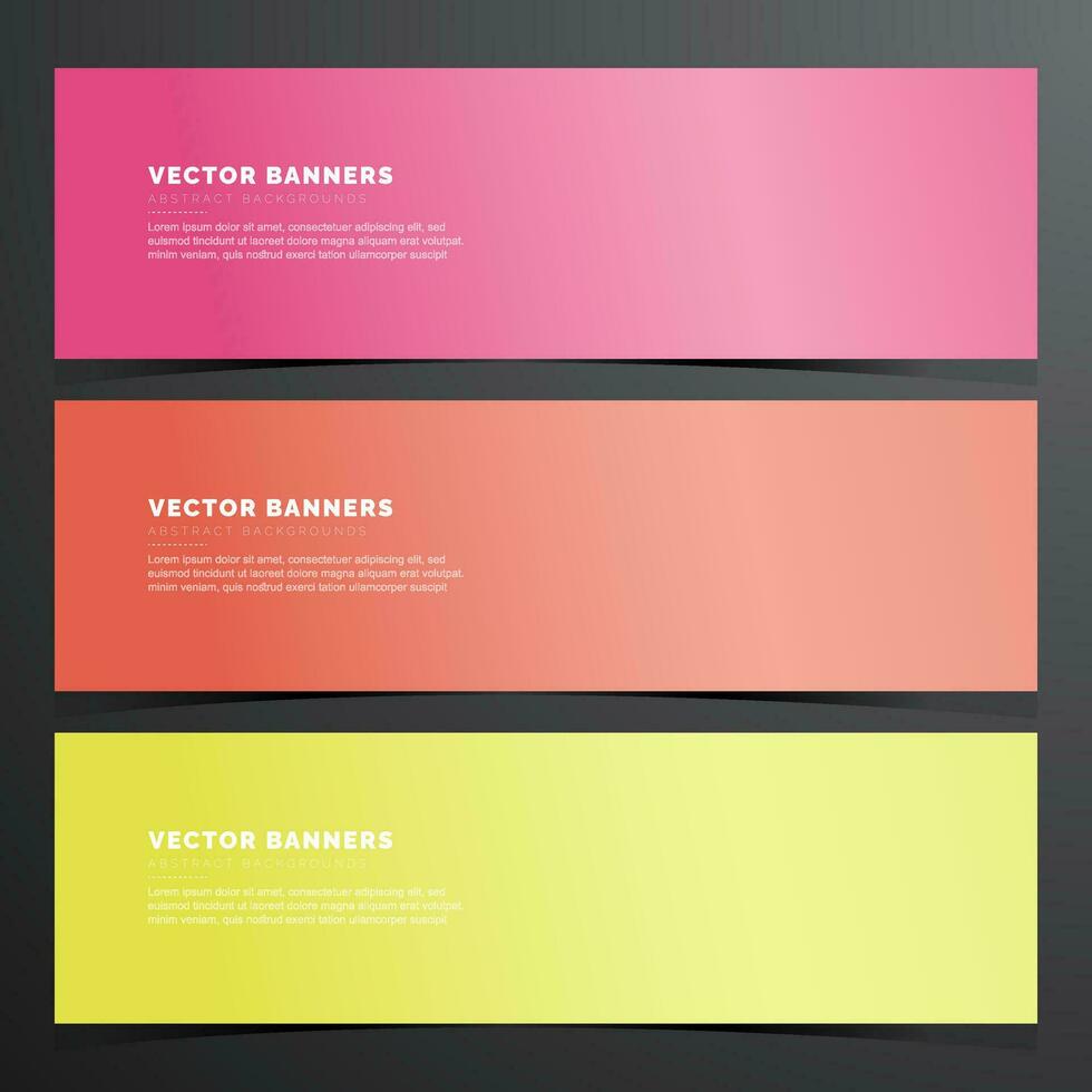 Set of website banners vector