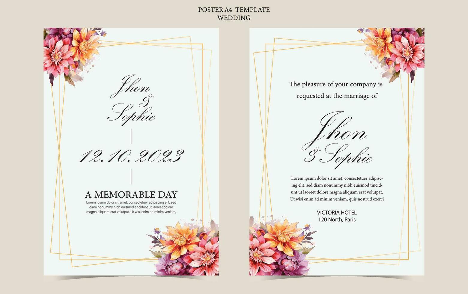 Wedding Invitation card vector