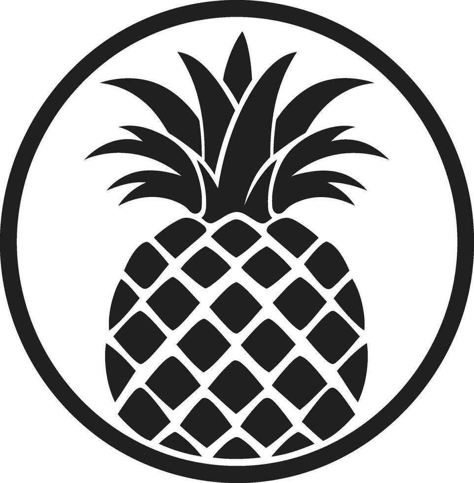 Mysterious Pineapple Mark Whimsical Pineapple Icon vector