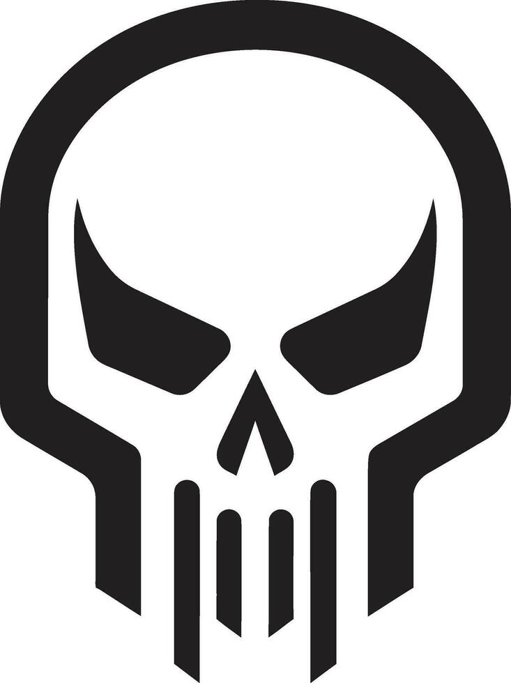 Elegant Rebellion Black Skullhead in Style Funky Fusion Sculpted Gravitas in Cool Vector
