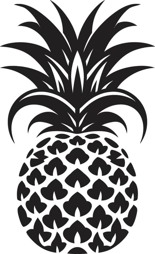 Chic Pineapple Silhouette Whimsical Pineapple Profile vector