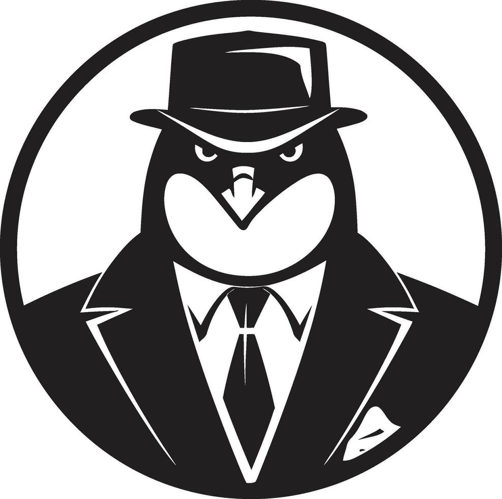 Graceful Wildlife Penguin Symbol in Monochrome Excellence The Essence of the Tundra Black Vector Penguin Logo