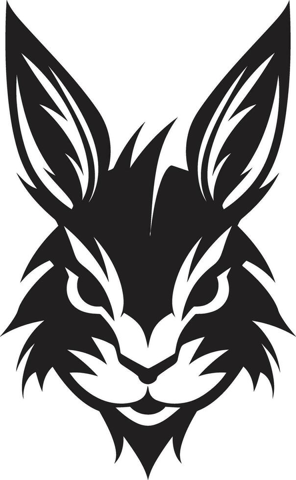 Sleek Bunny Badge of Honor Graceful Rabbit Emblematic Symbol vector