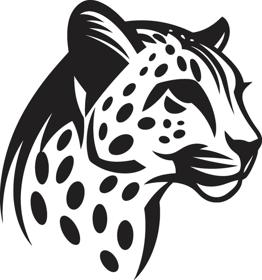 ojos de el velocista emblemático Arte negro leopardo silueta elegancia definido vector