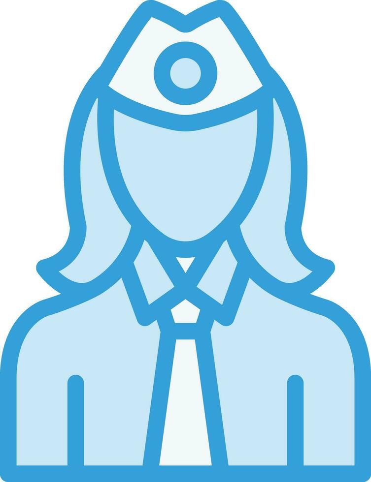 Air hostess Vector Icon Design Illustration