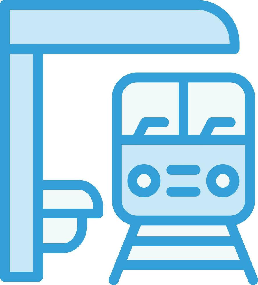 Train platform Vector Icon Design Illustration