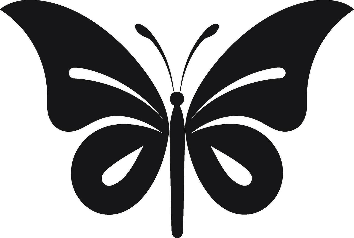 Winged Whispers Butterfly Logo Design Delicate Delight Iconic Emblem vector