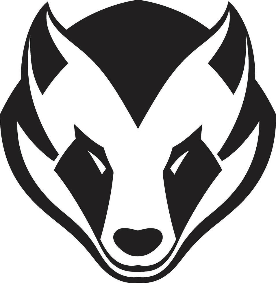 Fearless Badger Icon Badger Crowned Emblem vector