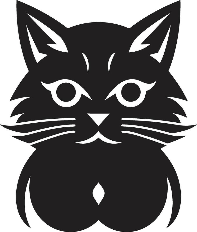 Abstract Cats Grace in Shadows Vectorized Pouncing Kitty vector