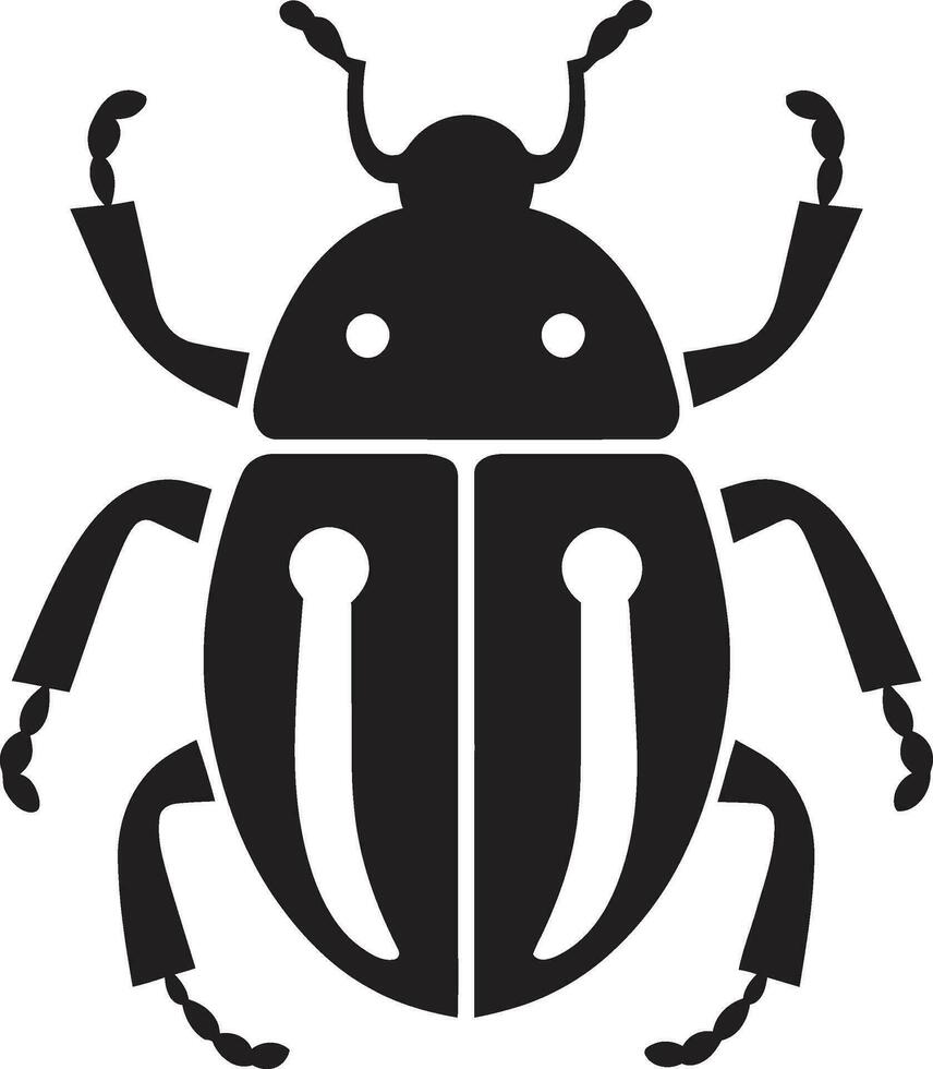 Hardworking Beetle Crest Beetle Tribal Mark vector