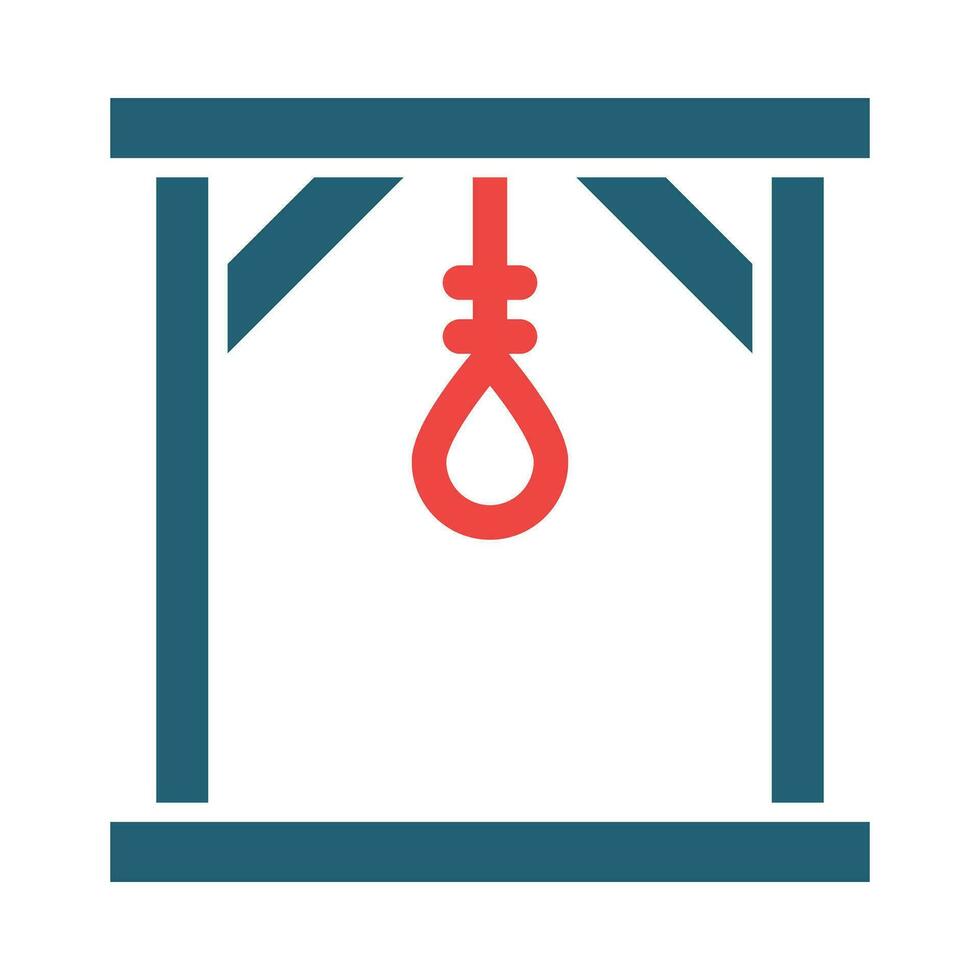 Gallows Vector Glyph Two Color Icon For Personal And Commercial Use.