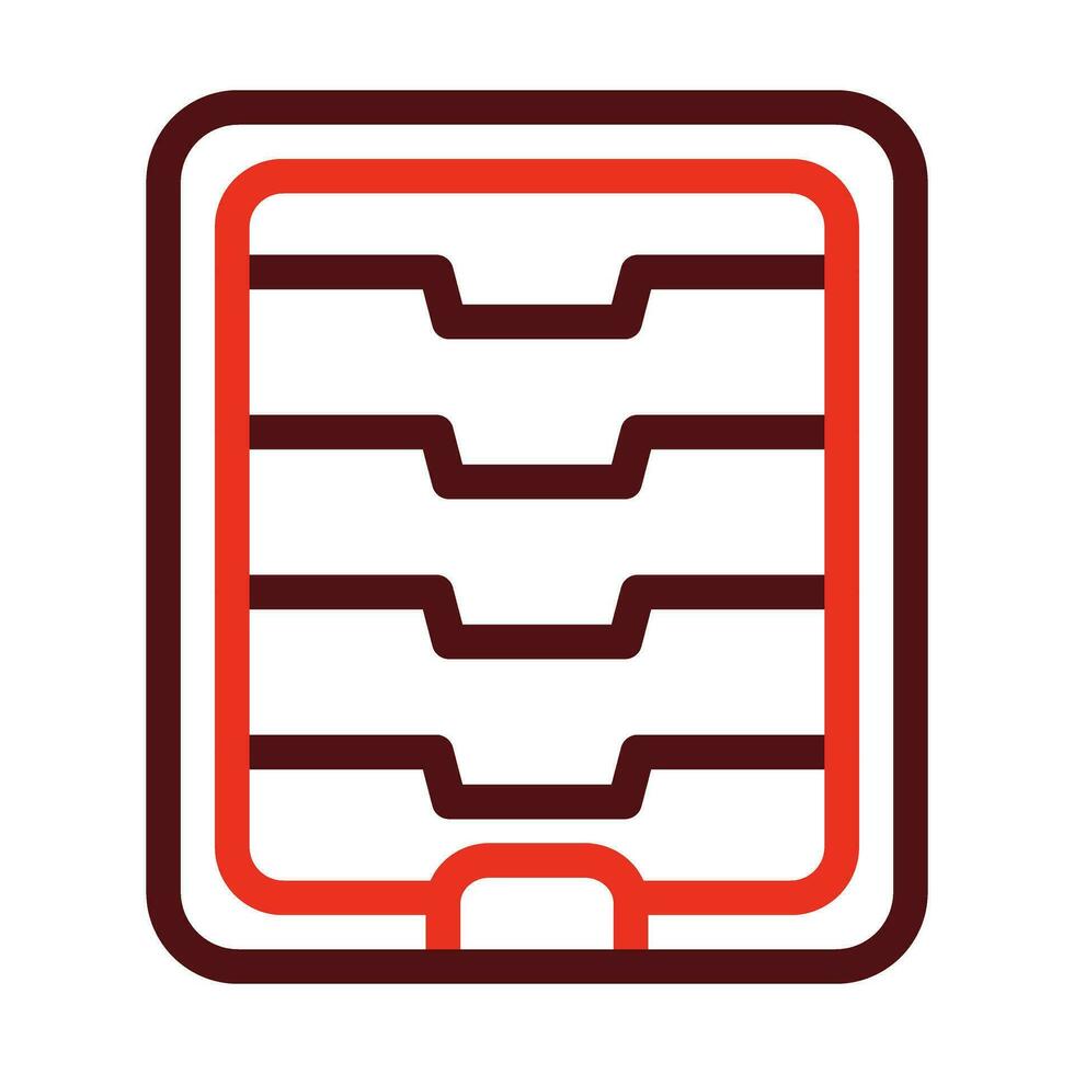 Food Dehydrator Vector Thick Line Two Color Icons For Personal And Commercial Use.