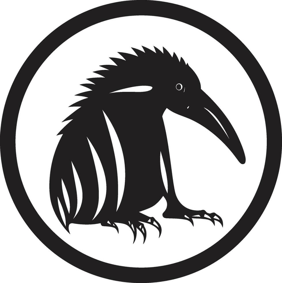 Sleek Black Vector Anteater Icon A Modern Masterpiece Elegant Anteater Emblem Black Vector Logo Design