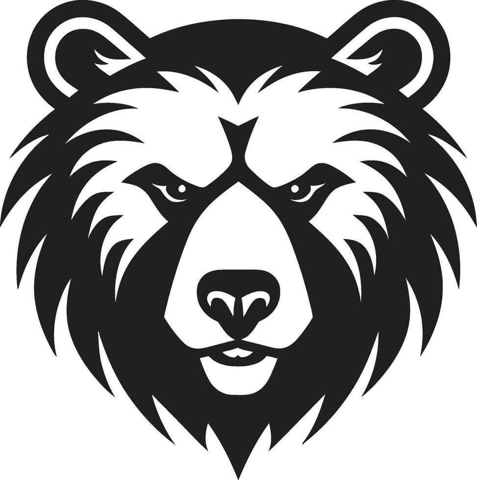 Bear Head Emblem Bear Crowned Badge vector