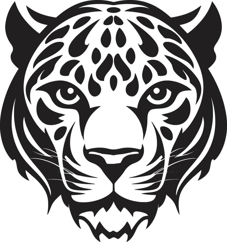 Stealthy Elegance Black Vector Leopard Emblem On the Hunt Black Leopard Logo Design