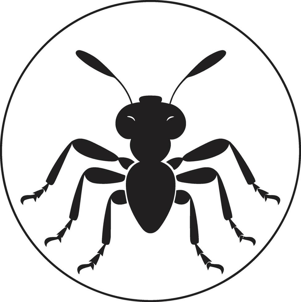 Black Vector Ant Logo A Mark of Distinction and Quality Streamlined Ant Icon A Black Vector Masterpiece