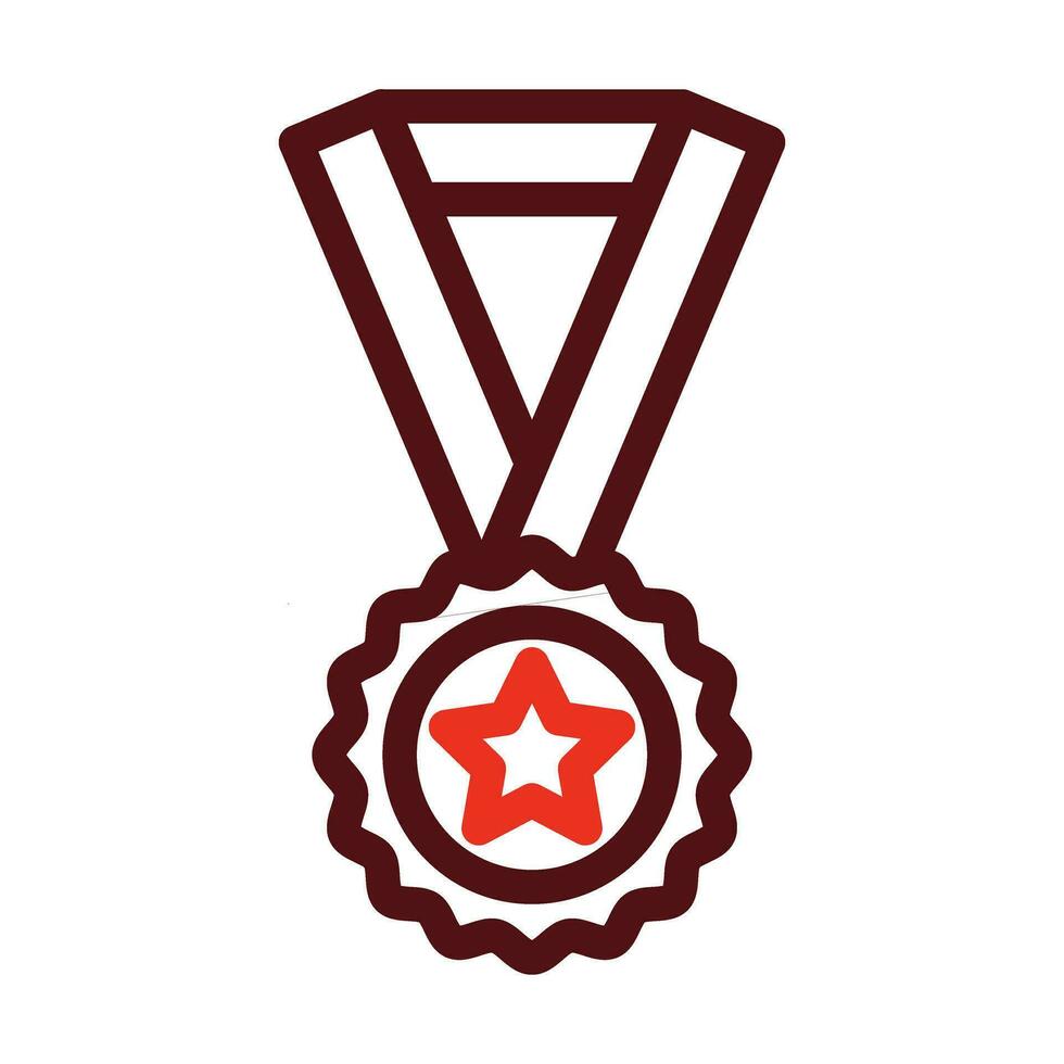 Medal Vector Thick Line Two Color Icons For Personal And Commercial Use.