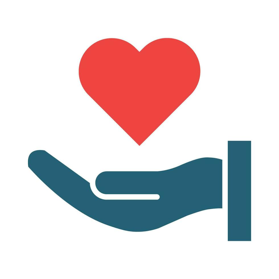 Love Vector Glyph Two Color Icon For Personal And Commercial Use.
