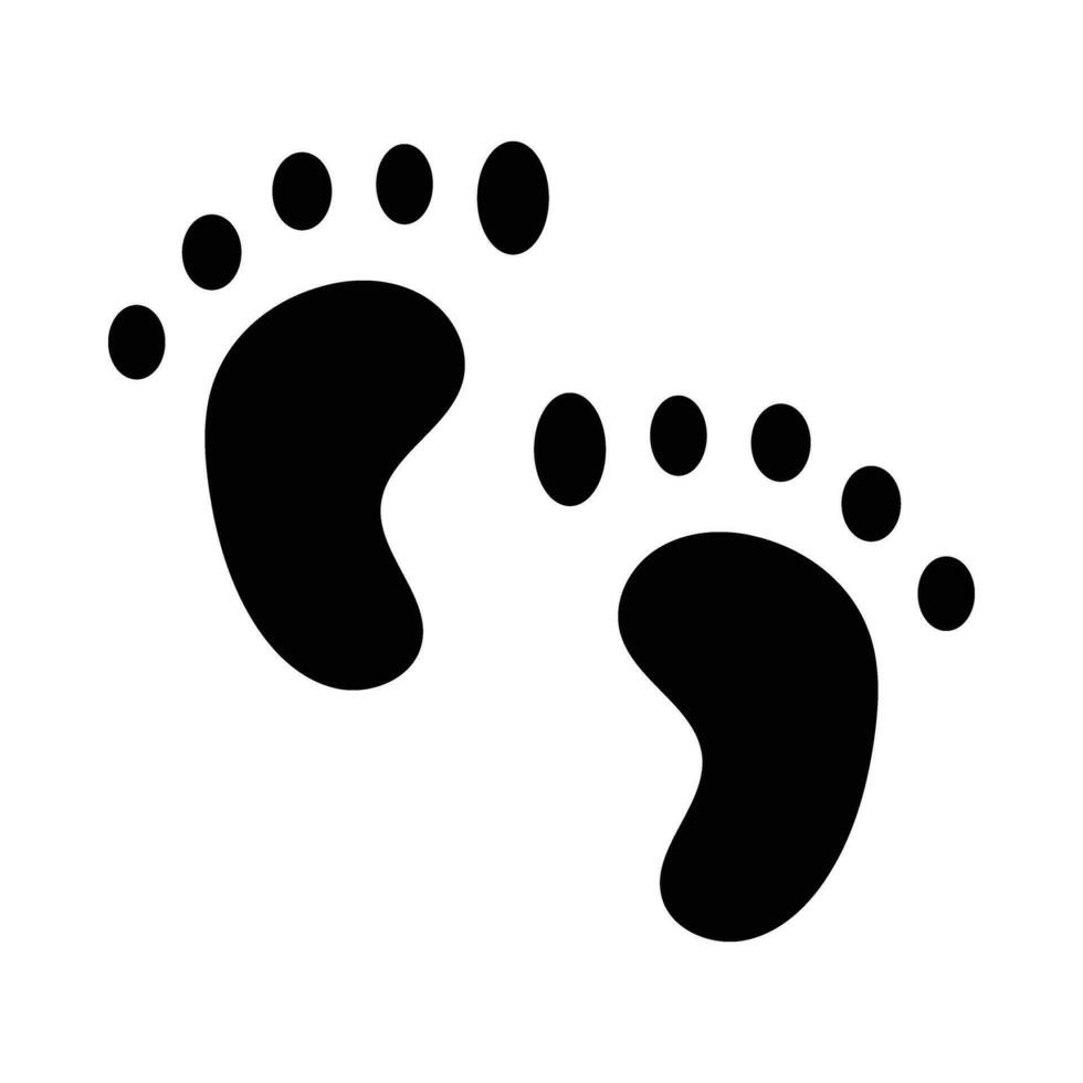Baby Feet Vector Glyph Icon For Personal And Commercial Use.