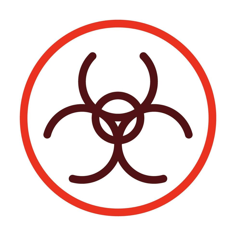 Contamination Vector Thick Line Two Color Icons For Personal And Commercial Use.