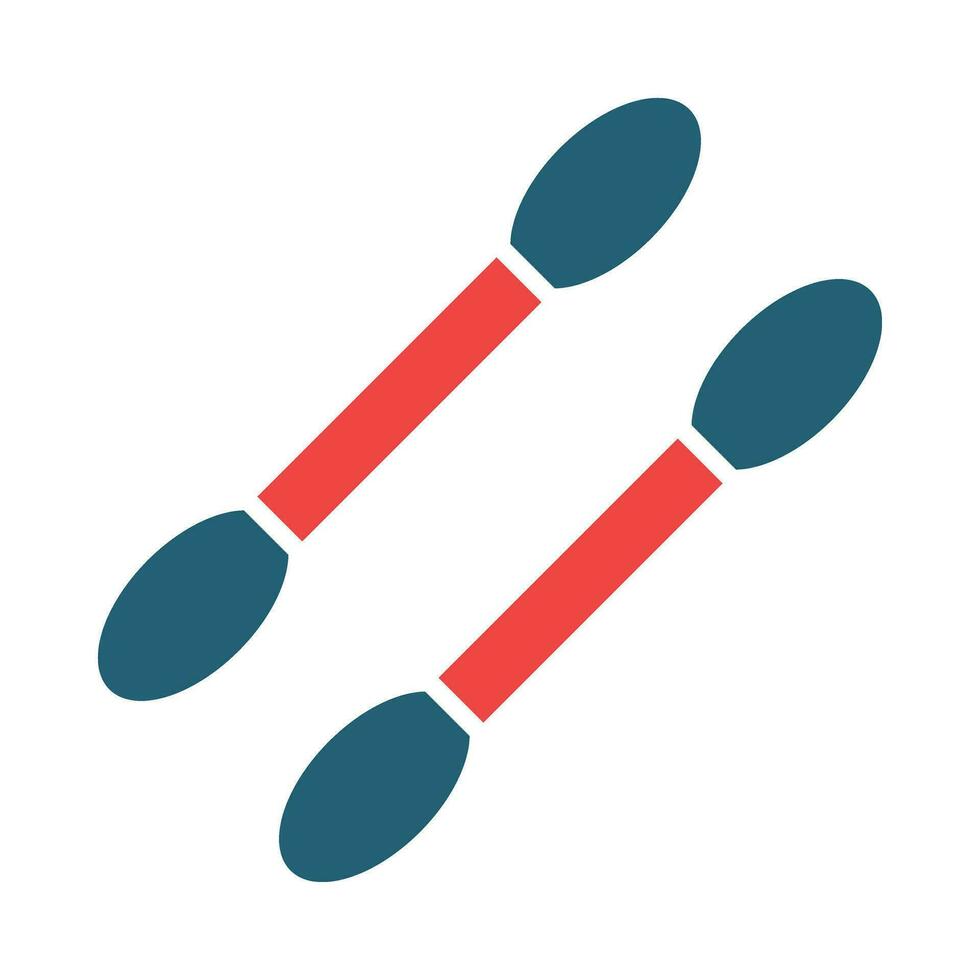 Cotton Swabs Vector Glyph Two Color Icon For Personal And Commercial Use.