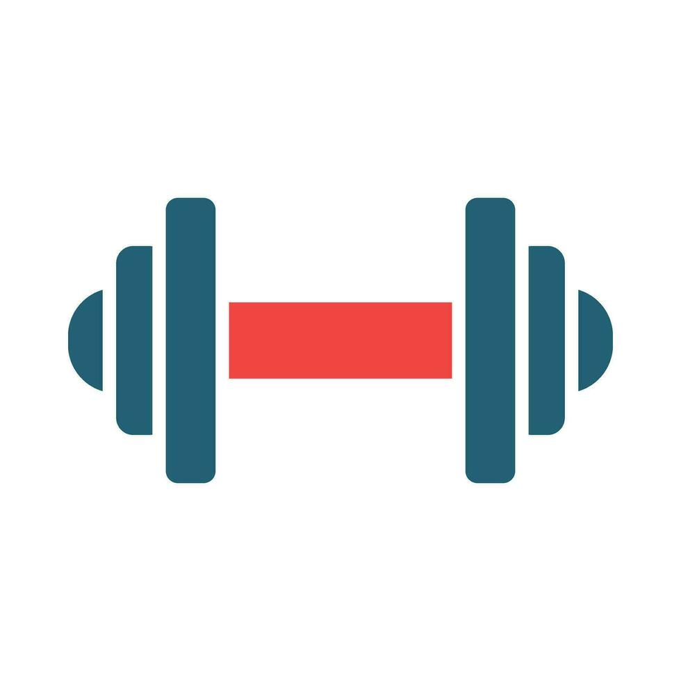 Dumbbell Vector Glyph Two Color Icon For Personal And Commercial Use.
