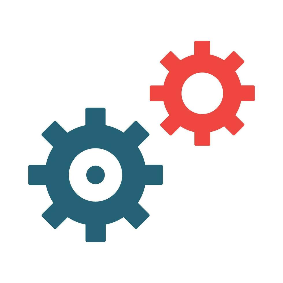 Gear Vector Glyph Two Color Icon For Personal And Commercial Use.